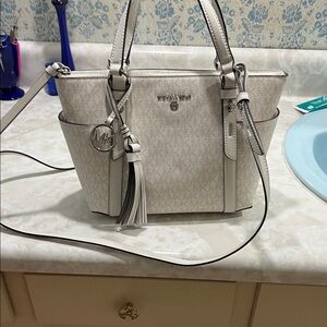 Michael Kors Cream Satchel Bag